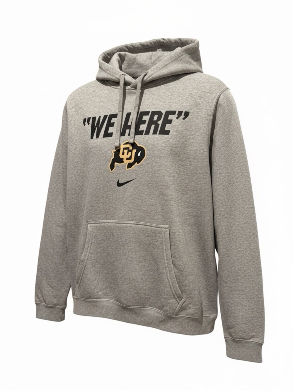 Nike Gray CU Boulder 'WE HERE' Crewneck Hoodie
